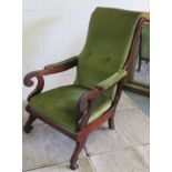 Victorian mahogany salon chair