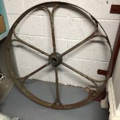 Large Wrought Iron Antique Cartwheel