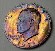 1971 American Rainbow Silver Dollar