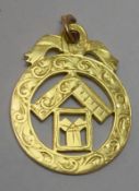 9ct Gold Masonic Pendant