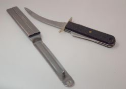 Parachutist's Emergency Knife And Metal Sheath