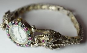 Bespoke Lady's Omega De Ville On Dragon Bracelet