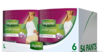 30 x 10-pants packs of depend incontinence briefs for women