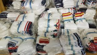 30 dozen pairs kids' sports socks packed in 2 pair sets