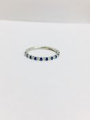 18ct white gold Sapphire diamond eternity ring,0.13ct g colour vs clarity diamonds,0.13ct gem