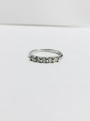 0.50ct diamond five stone ring. Brilliant cut diamonds, I colour and si3 clarity. Claw setting in