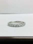 2ct full etrnity diamond ring,diamond quality h si2/i1,brilliant cut from Antwerp,platinum 950,