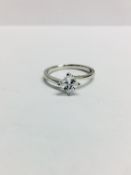 1.02ct Princess cut diamond solitaire ring,J colour si1 clarity,platinum setting 3.8gms 950,uk