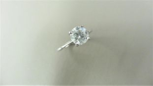 1.33ct diamond solitaire ring with a brilliant cut diamond. F colour and I1 clarity. Set in platinum