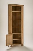 24x Hereford Rustic Oak Corner Display Cabinet