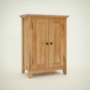 60x Hereford Rustic Oak 2 Door Cupboard/Shoe Cabinet