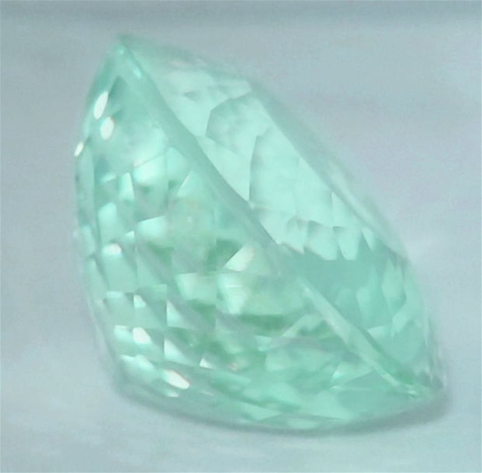 GIA Certified 15.14 ct. Neon Light Greenish Blue Paraiba Tourmaline - BRAZIL - Image 6 of 7