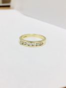 18ct yellow gold eternity ring,0.32ct brilliant cut diamonds i colour si2 clarity,3gms 18ct yellow