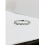 14ct full Eternity ring ,0.50ct diamond si clarity i colour,2gms 14ct handset uk set,stamped 14ct