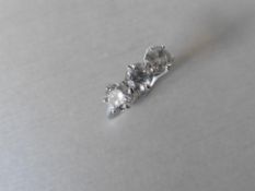 3.05ct Diamond three stone trilogy ring,3x1ct brilliantcut diamond i1 clarity i/j colour (clarity
