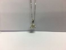 1ct brilliant cut pendant,1ct diamond i2 clarity ,j Coloured,clarity enhanced,3 claw 18ct white