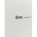 8ct white gold diamond pendant,0.33ct brilliant cut diamond h colour i1 clarity,diamond set mount