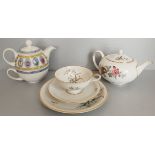 Vintage Retro Parcel of Tea Pots & Trio Includes Wedgwood Authur Woods & Bavarian NO RESERVE