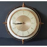 Vintage Retro Metamec Sunburst Electric Wall Clock