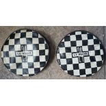 Vintage Retro Original Pair Le Mans 24 Light Covers c1970's Plus Vintage Hub Cap.