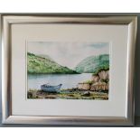 Original Art Framed Watercolour Titled Welsh Scene Artist Tom Hackney Signed