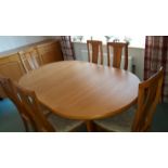 Quality Modern (2000) Skovby of Denmark Oval Extending Dining Table & 6 Chairs SM14