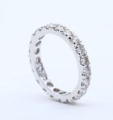 14 K / 585 White Gold Eternity Diamond Ring