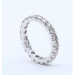 14 K / 585 White Gold Eternity Diamond Ring