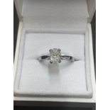 1.20ct Oval cut diamond ,F colour si2 clarity,4 claw platinum setting ,IGI certification 239675312