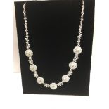 International diamond necklace ,7 cushion shape diamonds 1ct each total 7.33ct h colour si clarity,