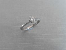 0.25ct diamond solitaire ring set in 18ct gold. Brilliant cut diamond, I colourand si2 clarity in an