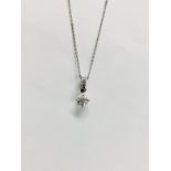 0.50ct diamond set pendant. Enhanced Brilliant cut diamond, H colour and si3 clarity. Diamond set