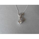 0.25ct diamond set pendant. Brilliant cut diamond, H/I colour and si3 clarity. Diamond set bale