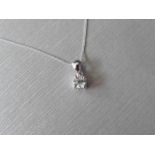 0.30ct diamond solitaire pendant set in 18ct gold. 4 claw setting, plain bale. I colour and si3