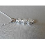 0.75ct Trilogy style pendant set with 3 graduated brilliant cut diamonds, I colour, Si2 clarity. Set