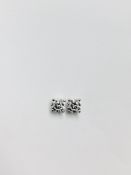 0.50ct Solitaire diamond stud earrings set with brilliant cut diamonds, i1 clarity and I colour. Set