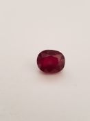 5.23Ct. Oval Facet Top Blood Red Natural Ruby