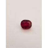 5.23Ct. Oval Facet Top Blood Red Natural Ruby