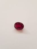 Natural Ruby Oval Facet Top Blood Red