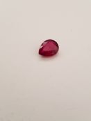 2.02 Ct. Pear Facet Top Blood Red Natural Ruby