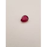 2.02 Ct. Pear Facet Top Blood Red Natural Ruby