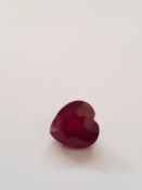 Natural Ruby Heart Facet Top Blood Red