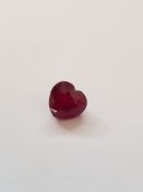 Natural Ruby Heart Facet