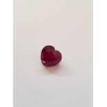 Natural Ruby Heart Facet