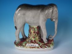 Staffordshire Pottery pottery elephant, 'Jumbo', figure