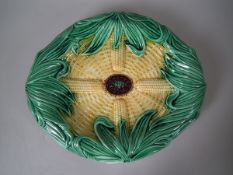 Majolica corn on the cob bread platter