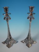 Pair WMF Art Nouveau Candlesticks