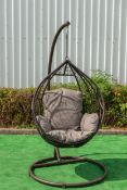 Spider Pod Swing Chair in Brown Description The Spider free standing rattan pod chair with