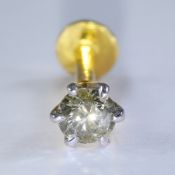 14 K / 585 Yellow Gold Diamond Ear Stud/Nose Pin