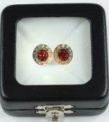 14K / 585 White Gold 5.63 Ct. Alexandrite & Diamond Earrings